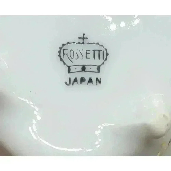 Vintage Mini Pitcher Creamer Syrup Vase Fine China Flowers Rosetti Japan 1950 - Picture 9 of 14